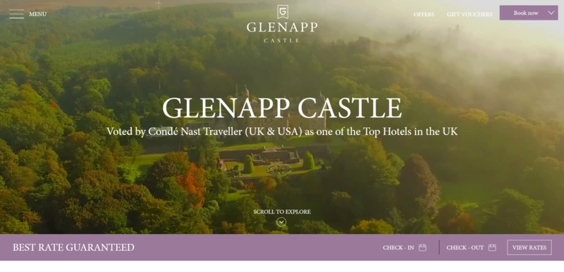 Glenapp Castle in Ayrshire, Scotland